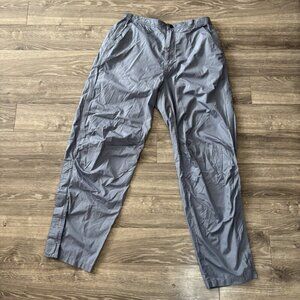 Vintage Fila Track Pants M Light Blue Polyester Sweatpants Embroidered Baggy Y2K